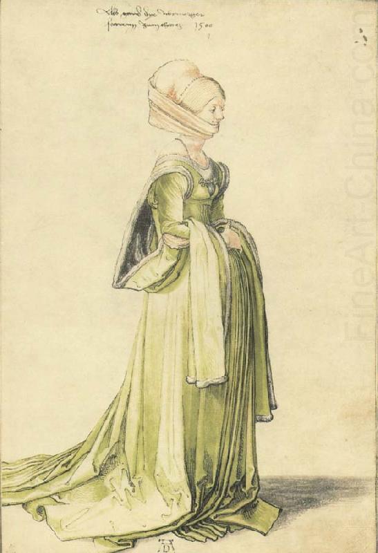 Albrecht Durer A Nuremberg Lady Dressed to go to a Dance china oil painting image